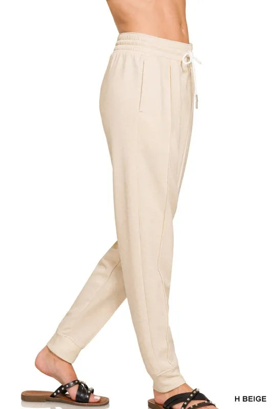 Zenana Drawstring Scuba Sweatpants with Pockets - cas7m