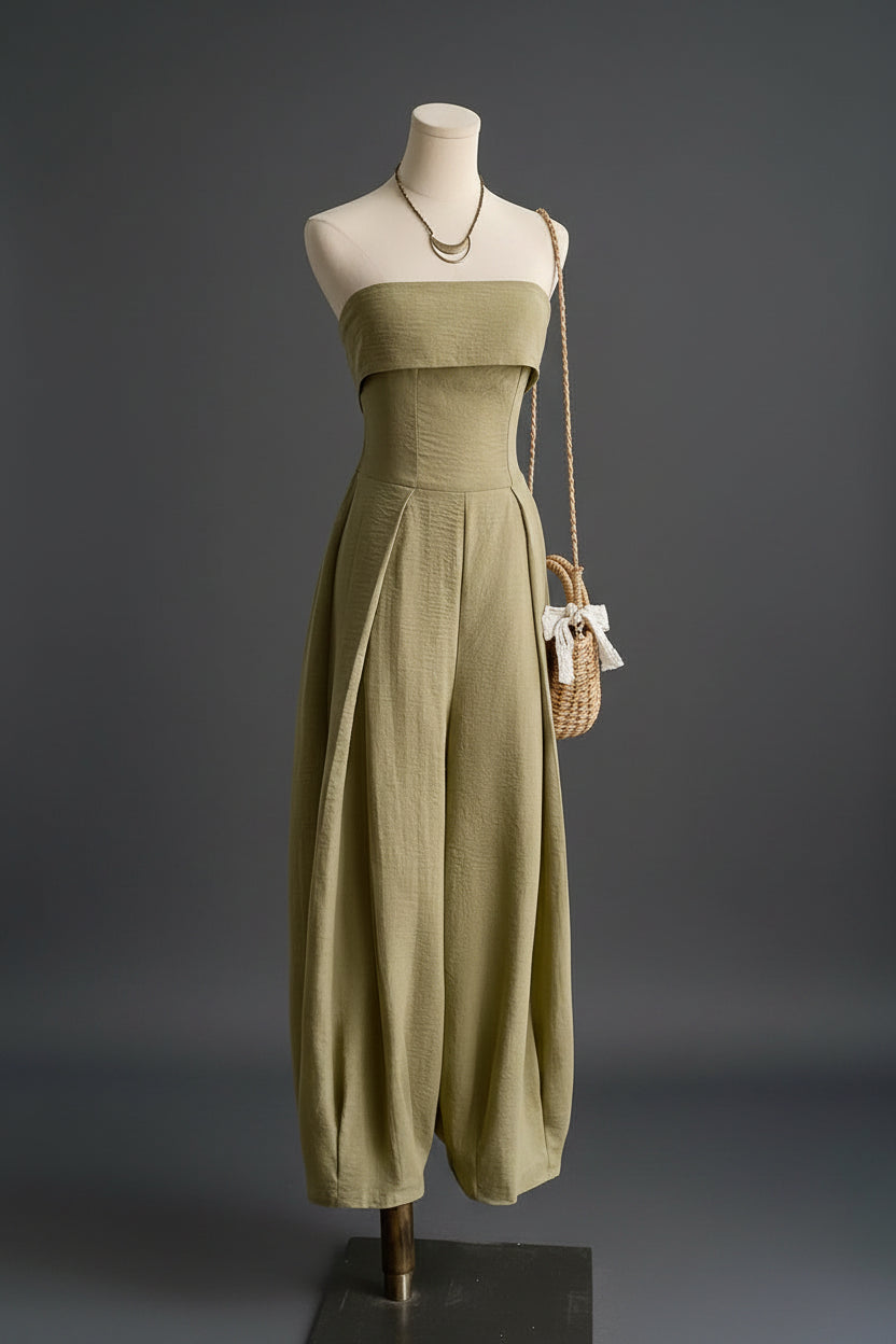 Wide Leg Tube Jumpsuit - cas7m