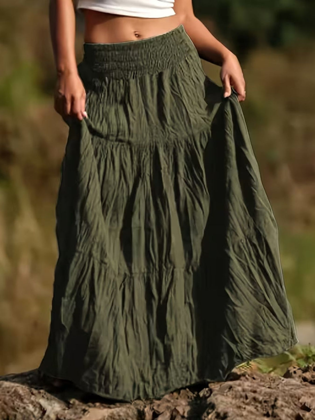 Tiered Maxi Skirt - cas7m