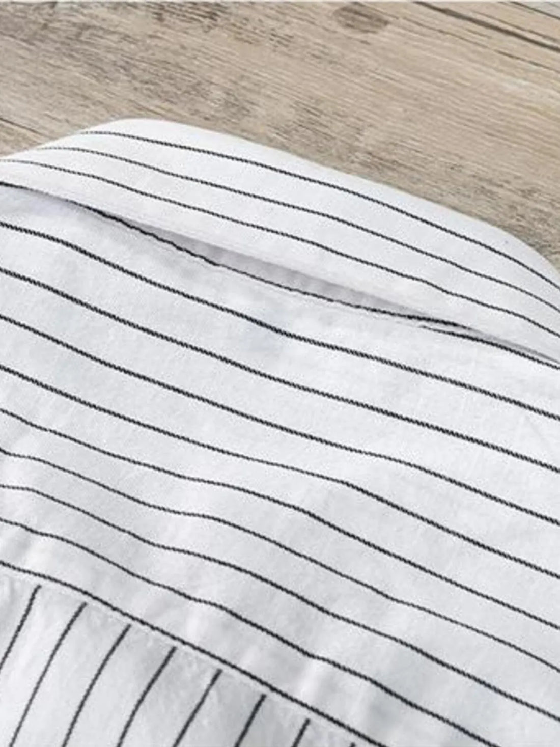 Men's Plus Size Striped Button Up Long Sleeve Shirt - cas7m