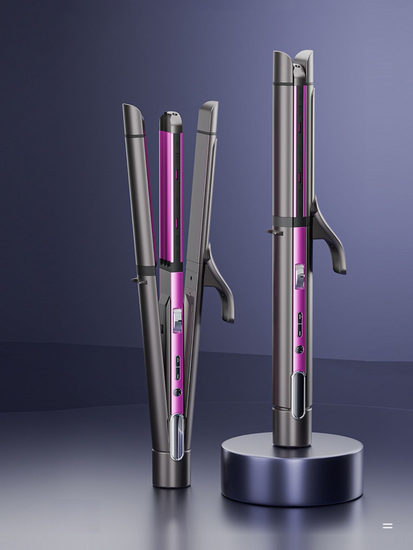 Adjustable Temperature Hair Straightener & Curler - cas7m