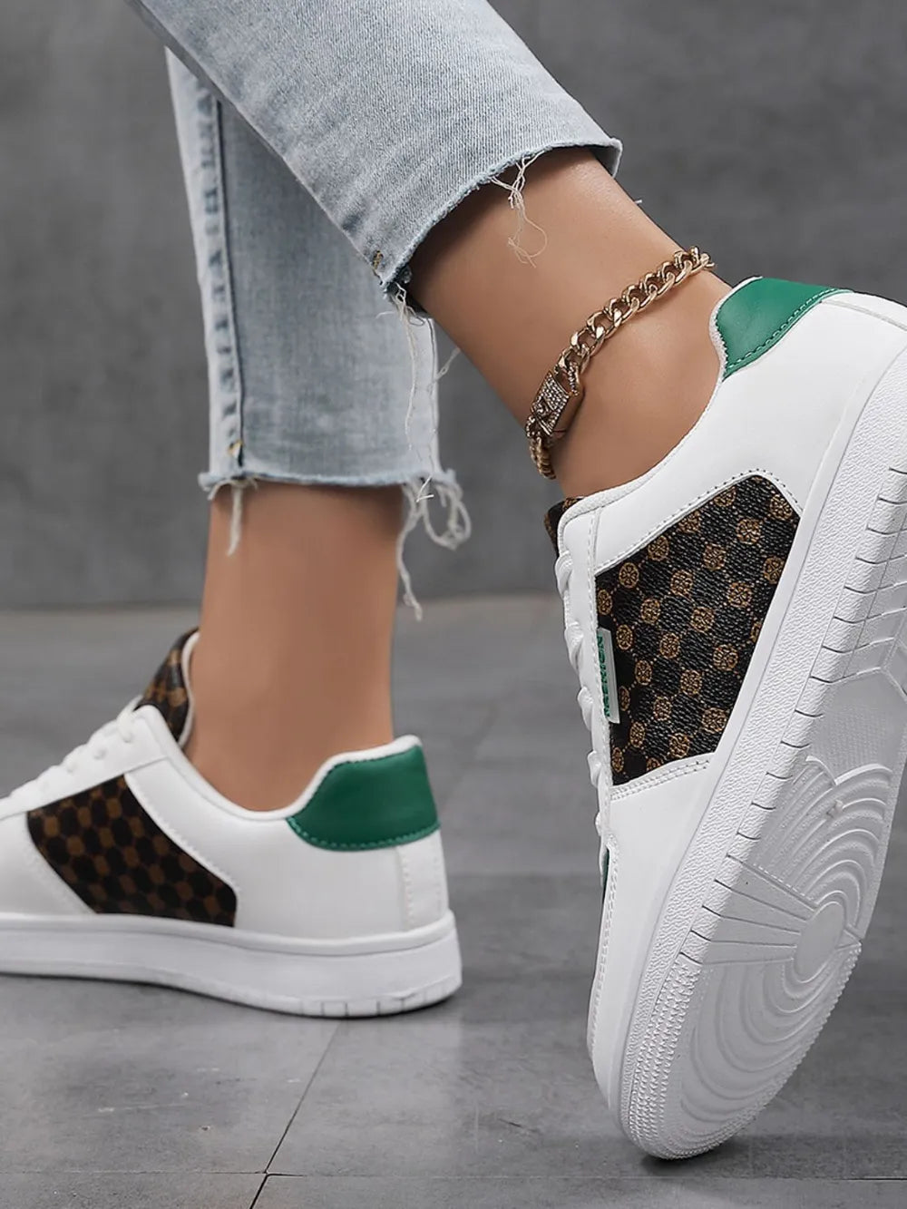 Classic Comfort Low-Heel PU Canvas Shoes - cas7m