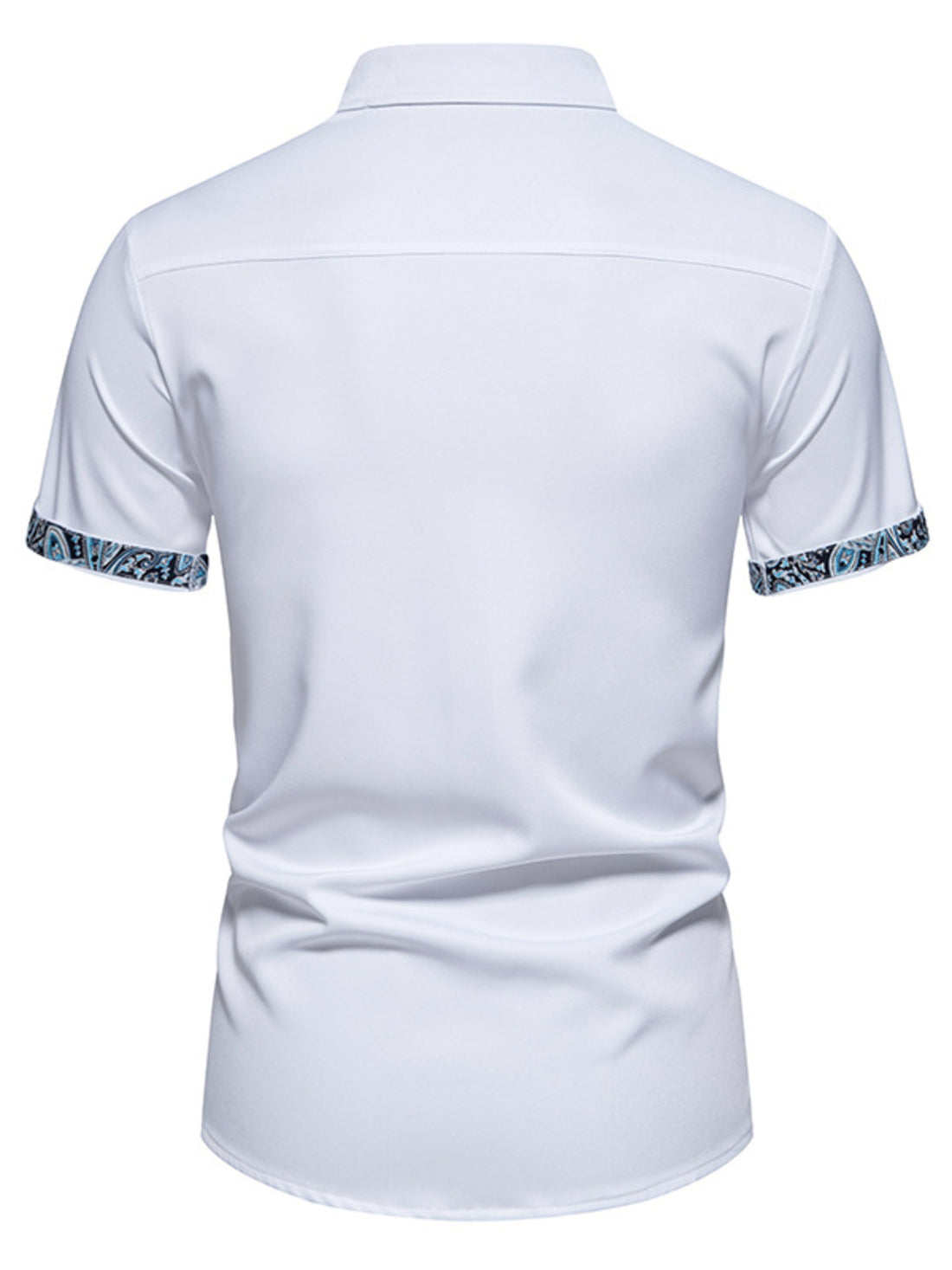 Men's Button Up Short Sleeve Shirt - cas7m