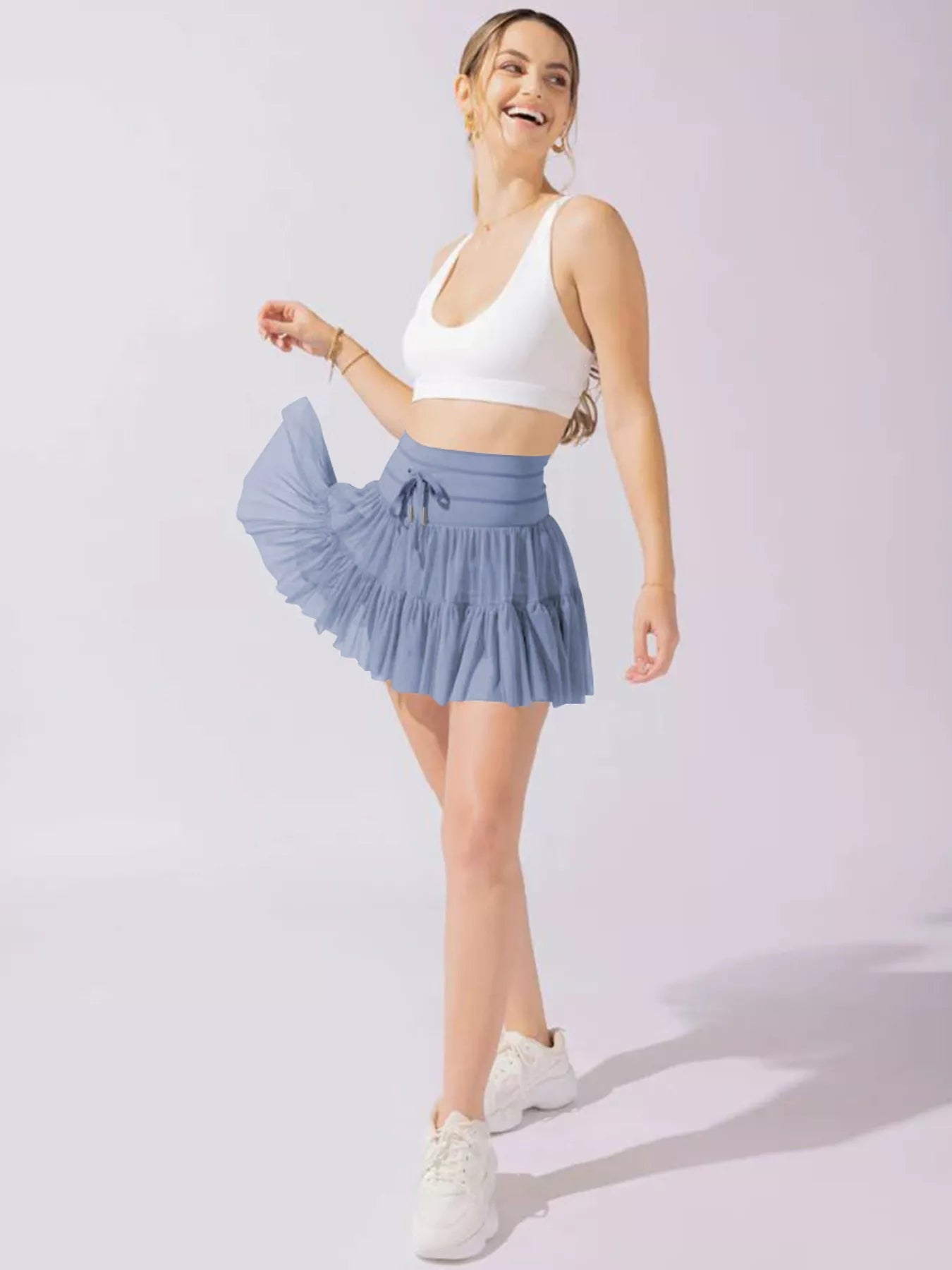 High Waist Skort with Pockets - cas7m