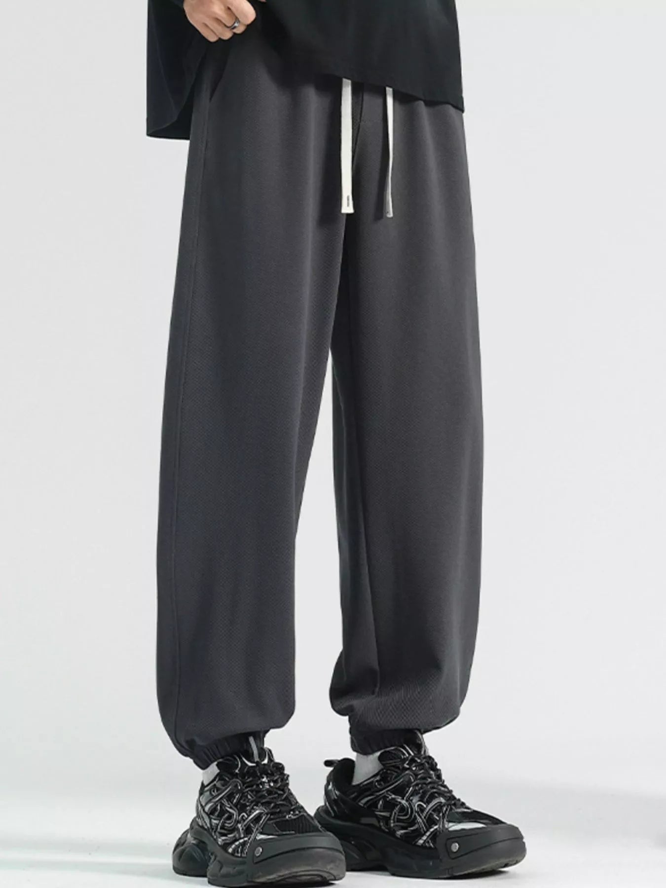 Men's Plus Size Casual Loose Fit Drawstring Pants - cas7m