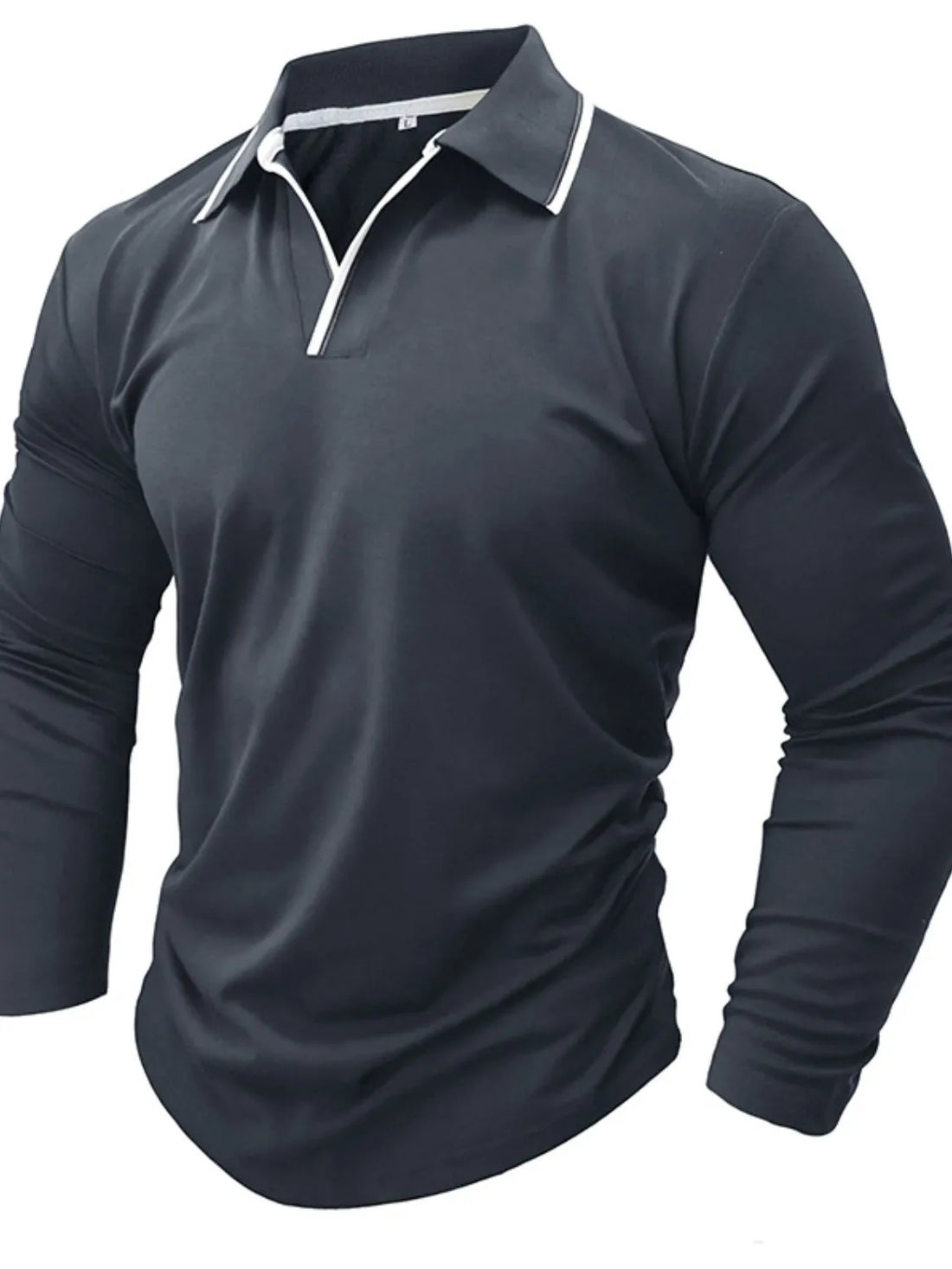 Men's Classic Long Sleeve Polo Shirt - cas7m