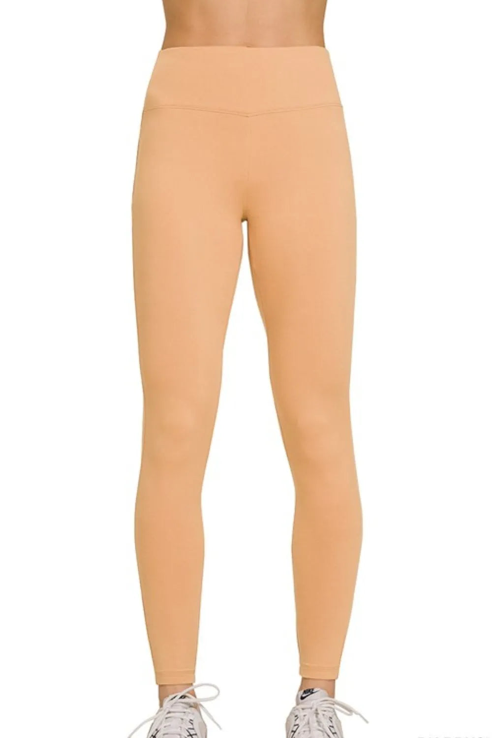 Zenana Microfiber Waistband Leggings - cas7m