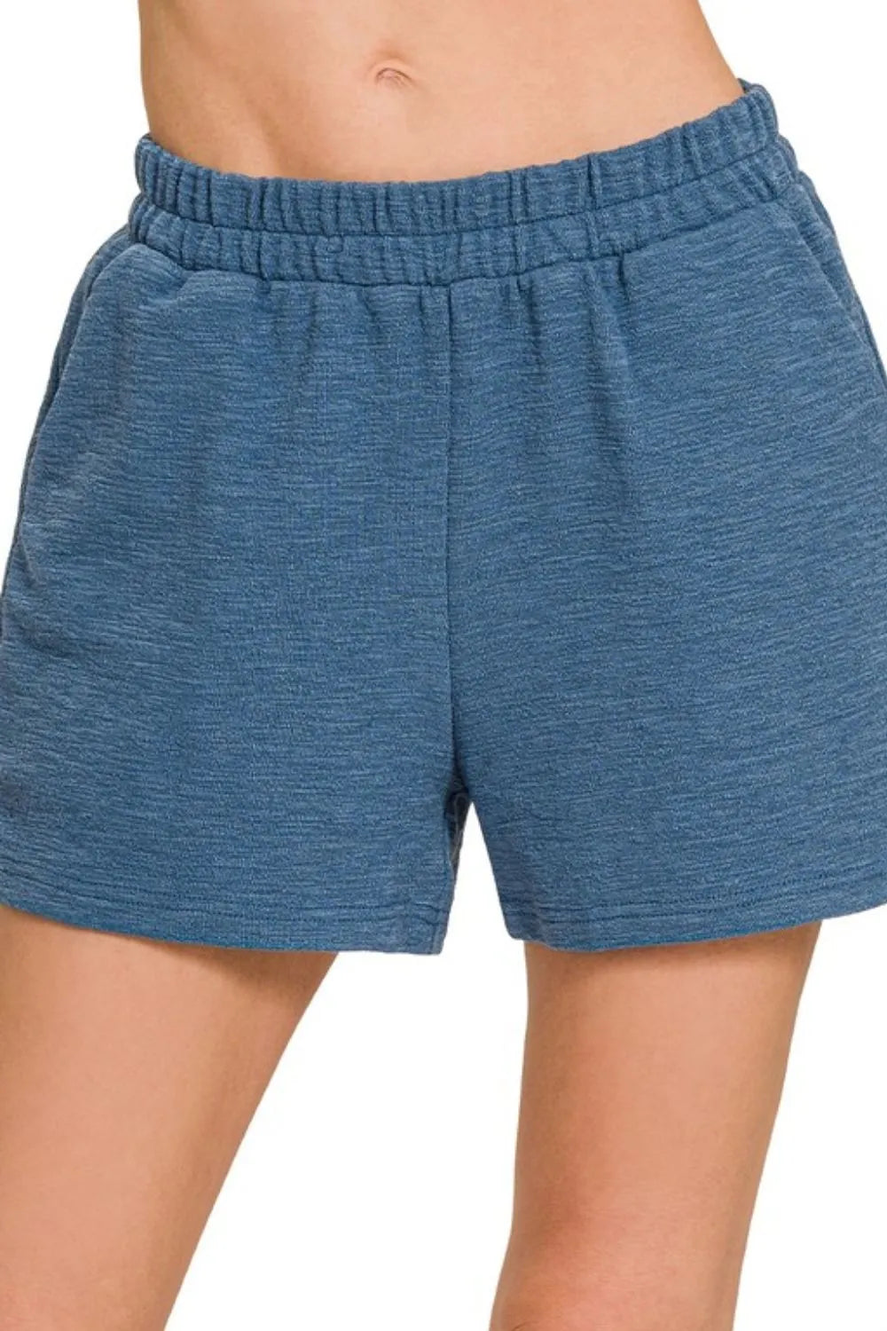 Zenana Cotton Slub Shorts - cas7m