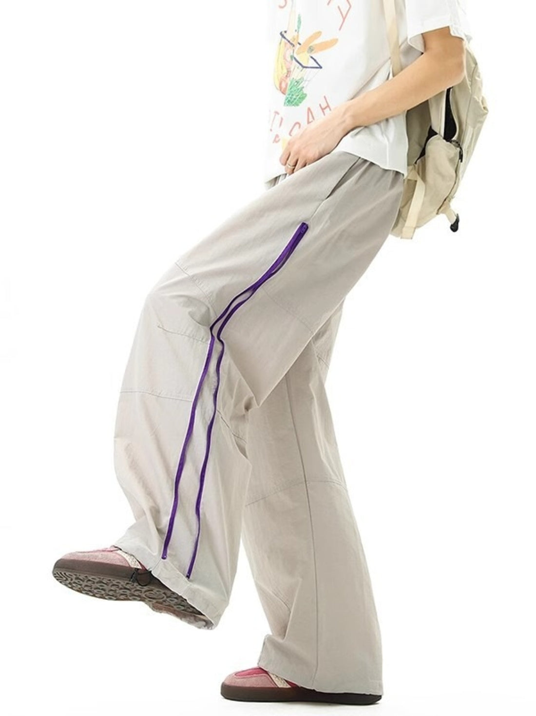 Men's Plus Size Striped Casual Loose-Fit Pants - cas7m