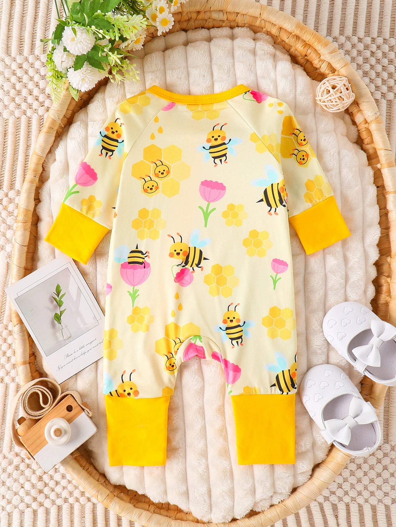 Children's Printed Long Sleeve One-Piece - cas7m