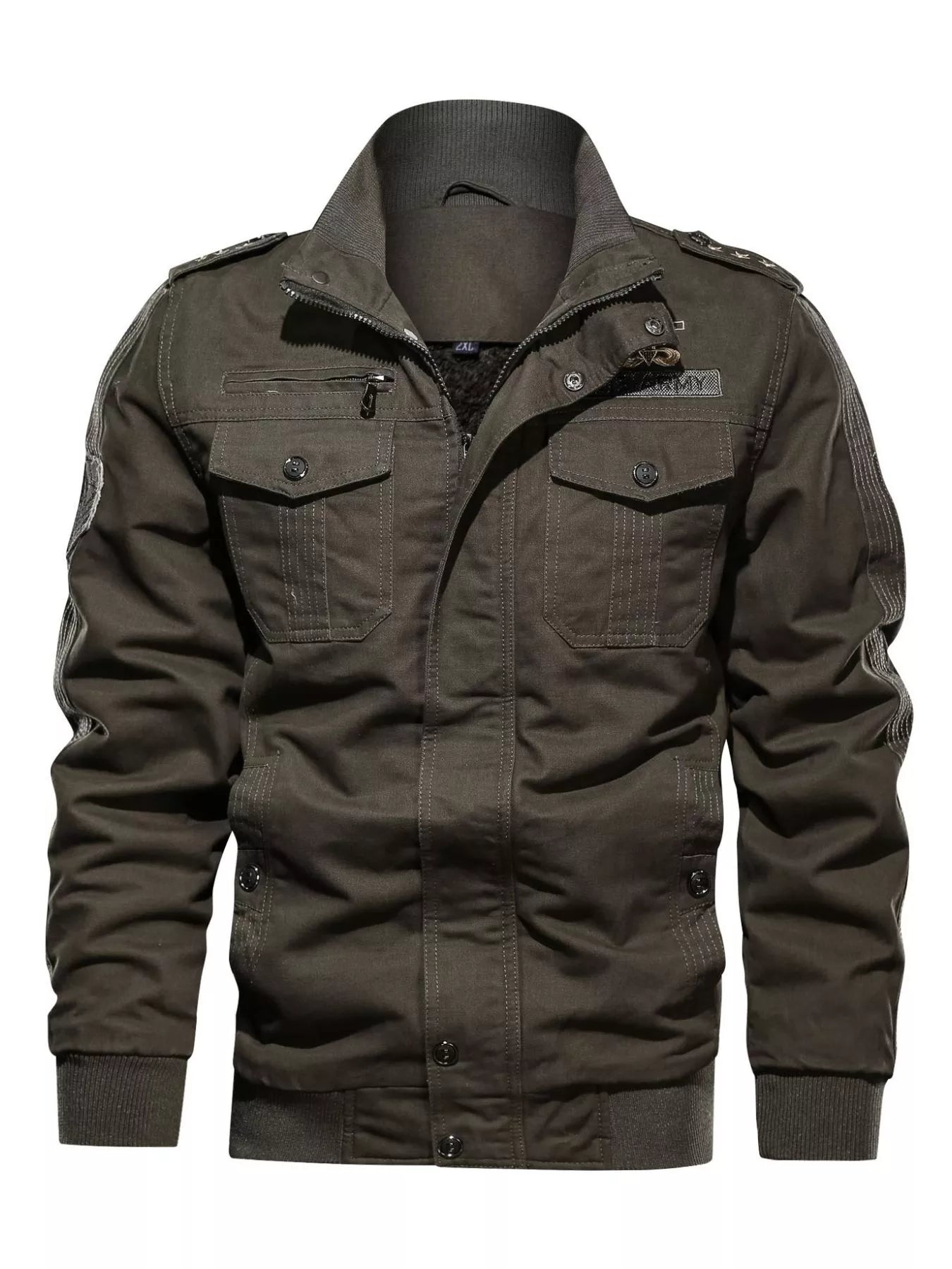Men's Plus Size Zip Up Lightweight Bomber Jacket - cas7m