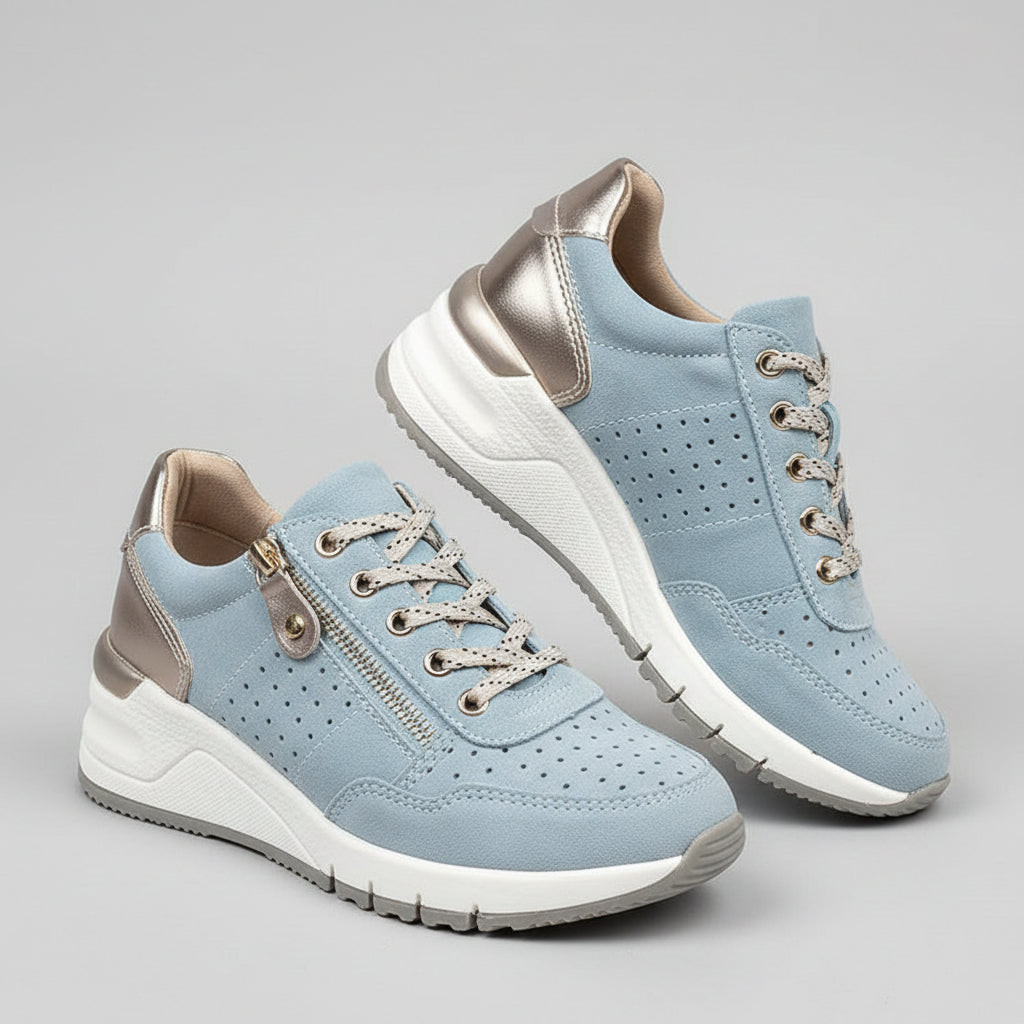 Fashion Lace-up Sneakers Women Cozy Tinck-soled Sports Shoes - cas7m