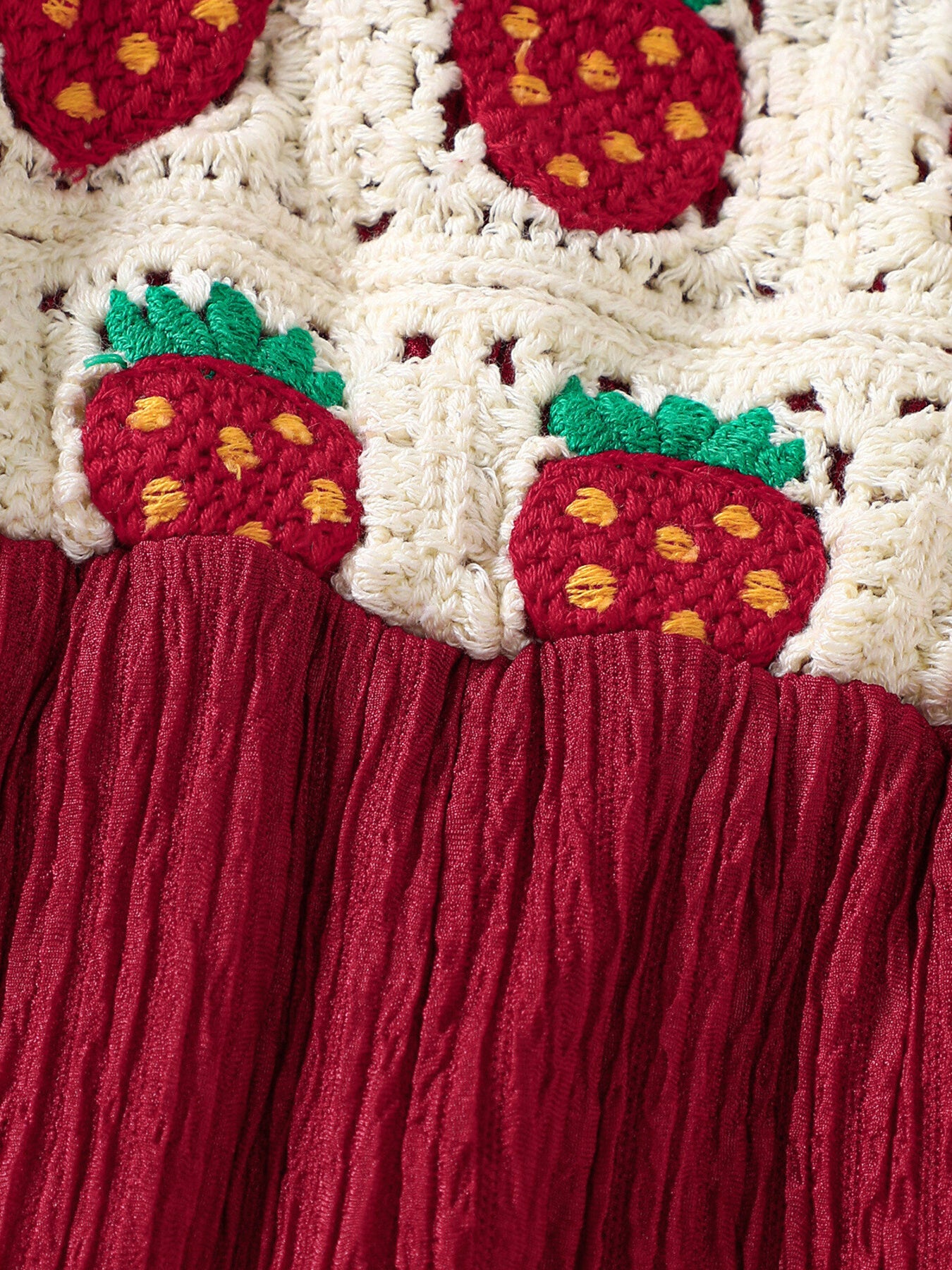 Children's Crochet Ruffle Trim Jumpsuit - cas7m