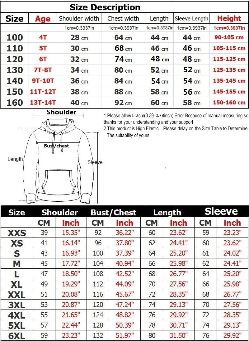 Men's And Women's Loose Fashion 3D Digital Printed Hoodie - cas7m