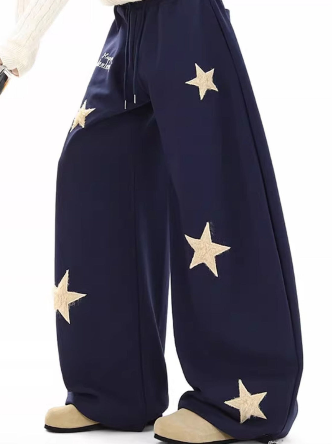 Men's Star Wide Leg Sweatpants - cas7m