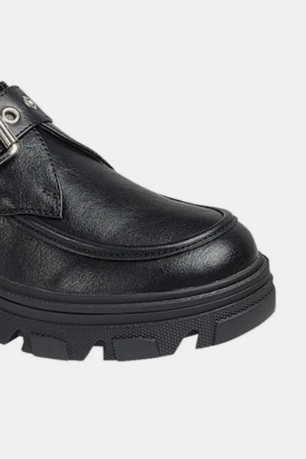 Forever Link Buckled Platform Lug Sole Loafers - cas7m