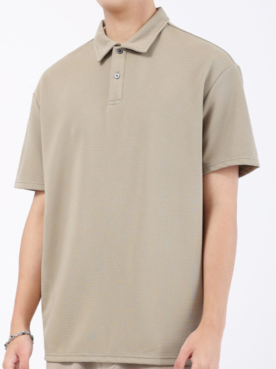 Men's Plus Size Textured Breathable Performance Polo - cas7m