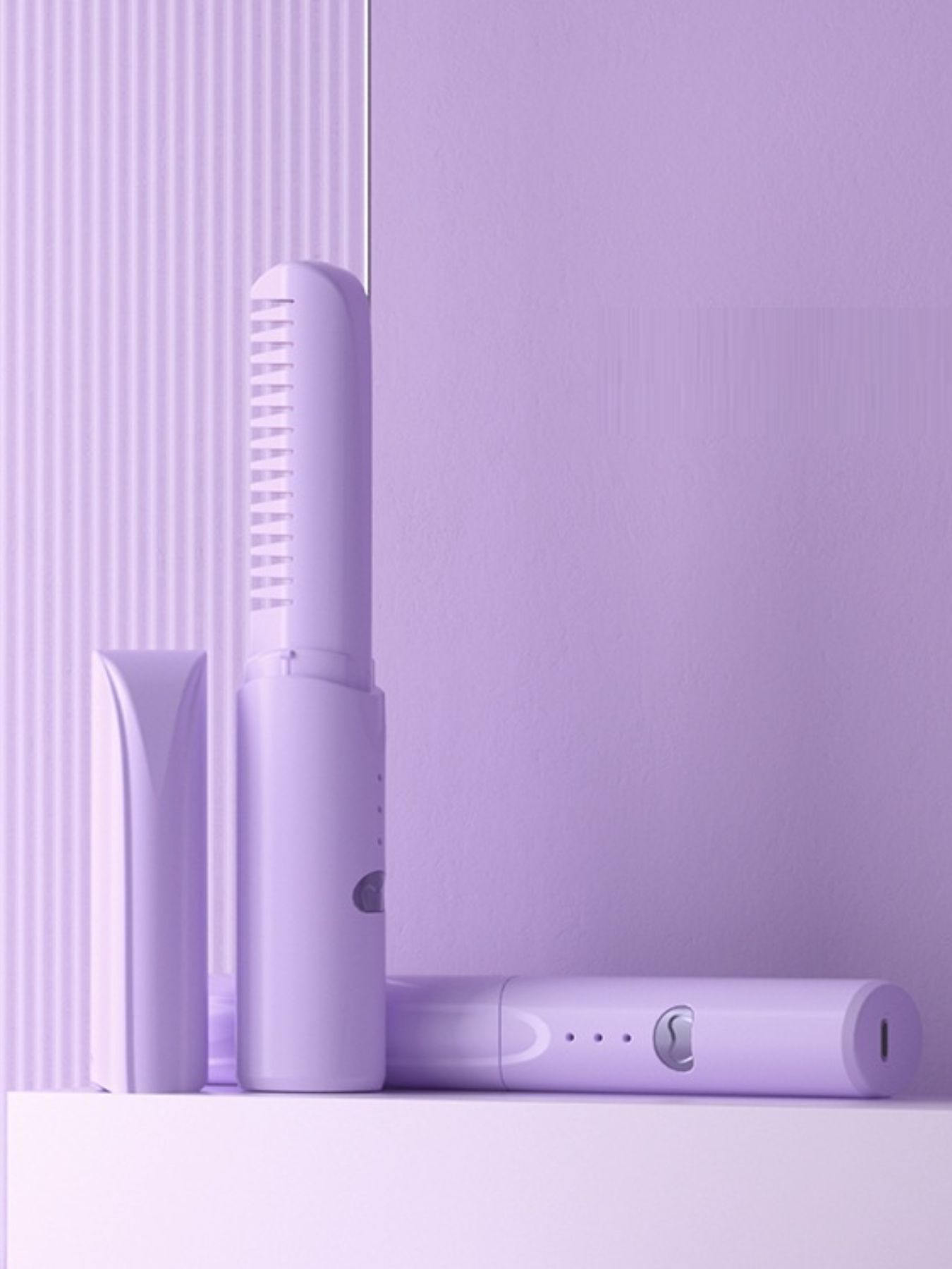 Portable Heated Straightening Comb: Quick, Sleek, Frizz-Free Hair - cas7m