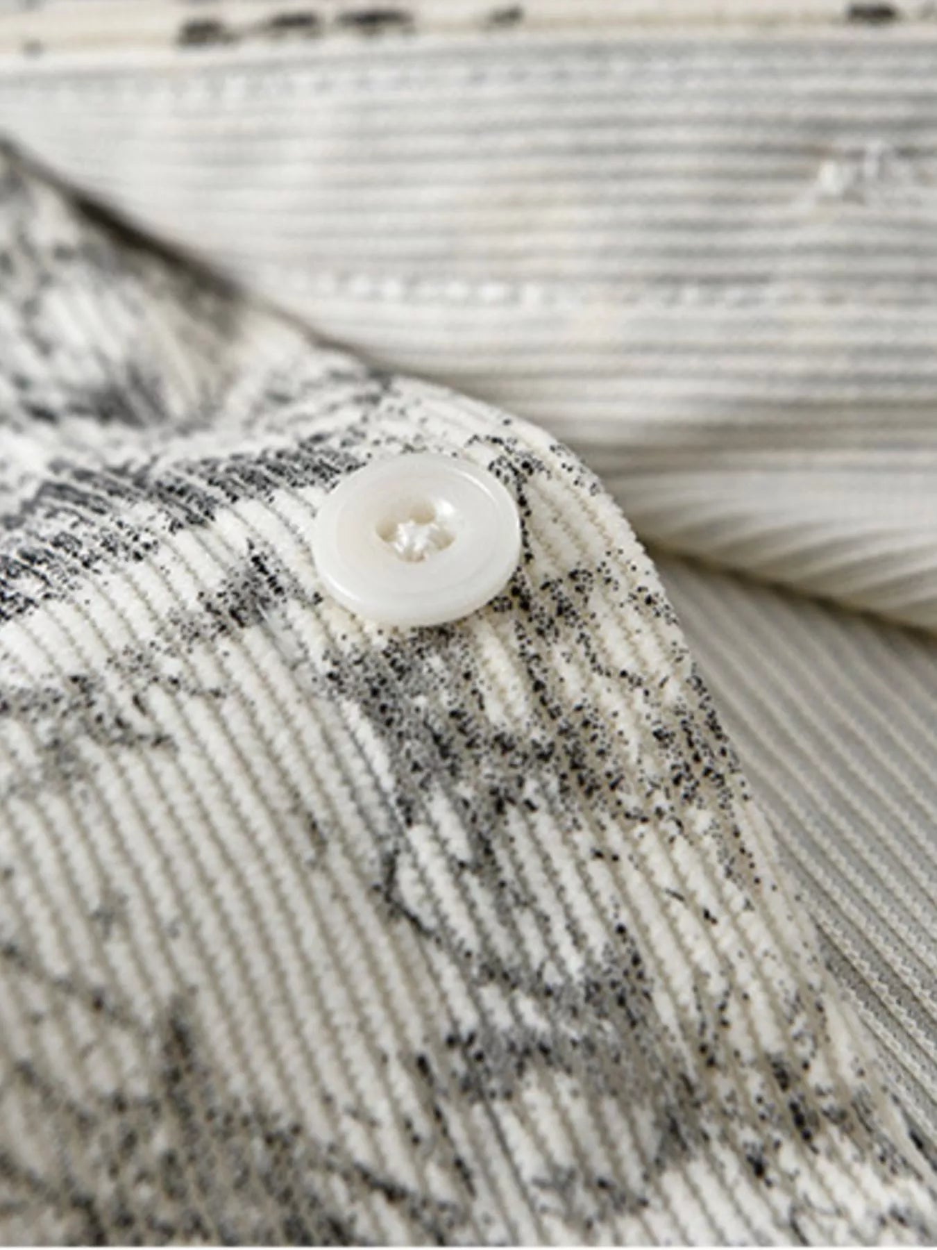 Men's Plus Size Button Up Long Sleeve Shirt - cas7m