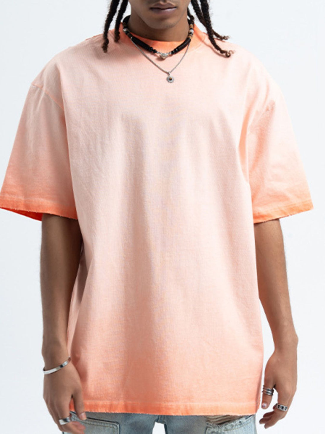 Men's Vintage Wash Round Neck T-Shirt - cas7m