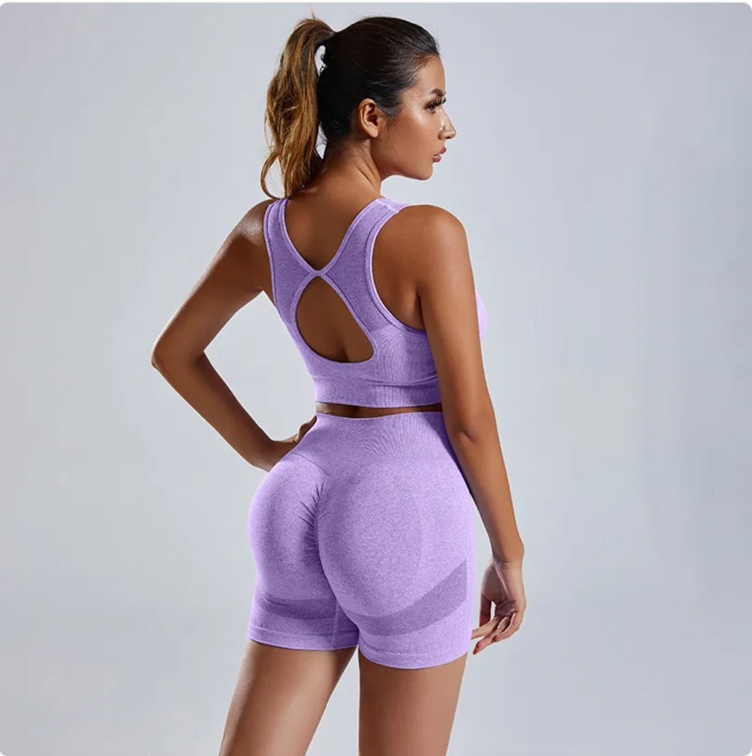 Seamless Knitted Yoga Set - cas7m
