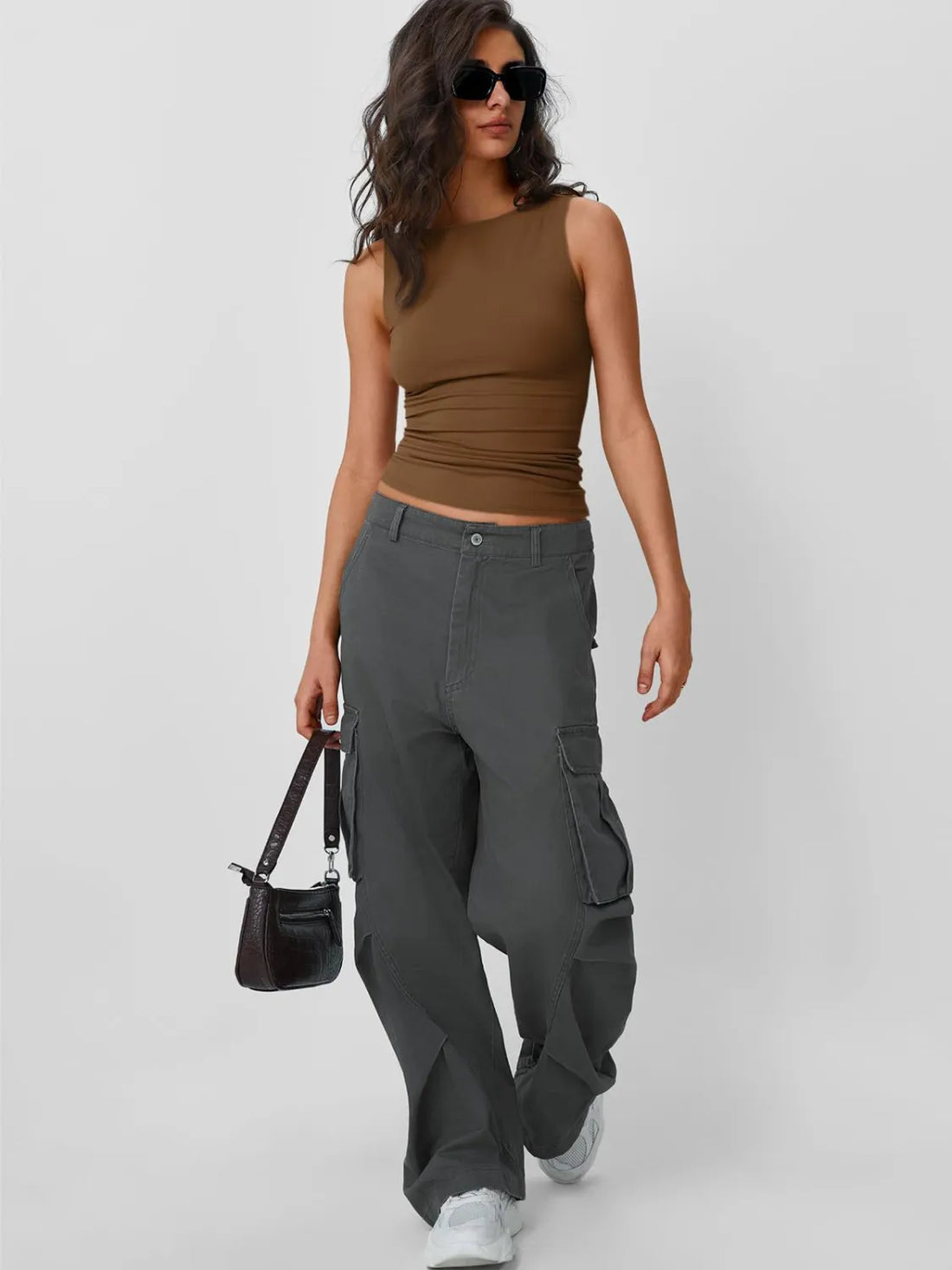 Solid Round Neck Tank - cas7m