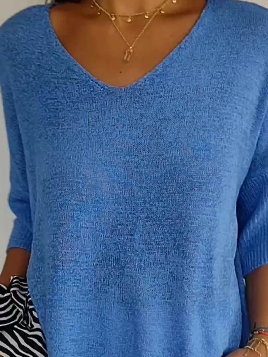 Full Size Relaxed Fit Ribbed Hem Sweater Plus Size - cas7m
