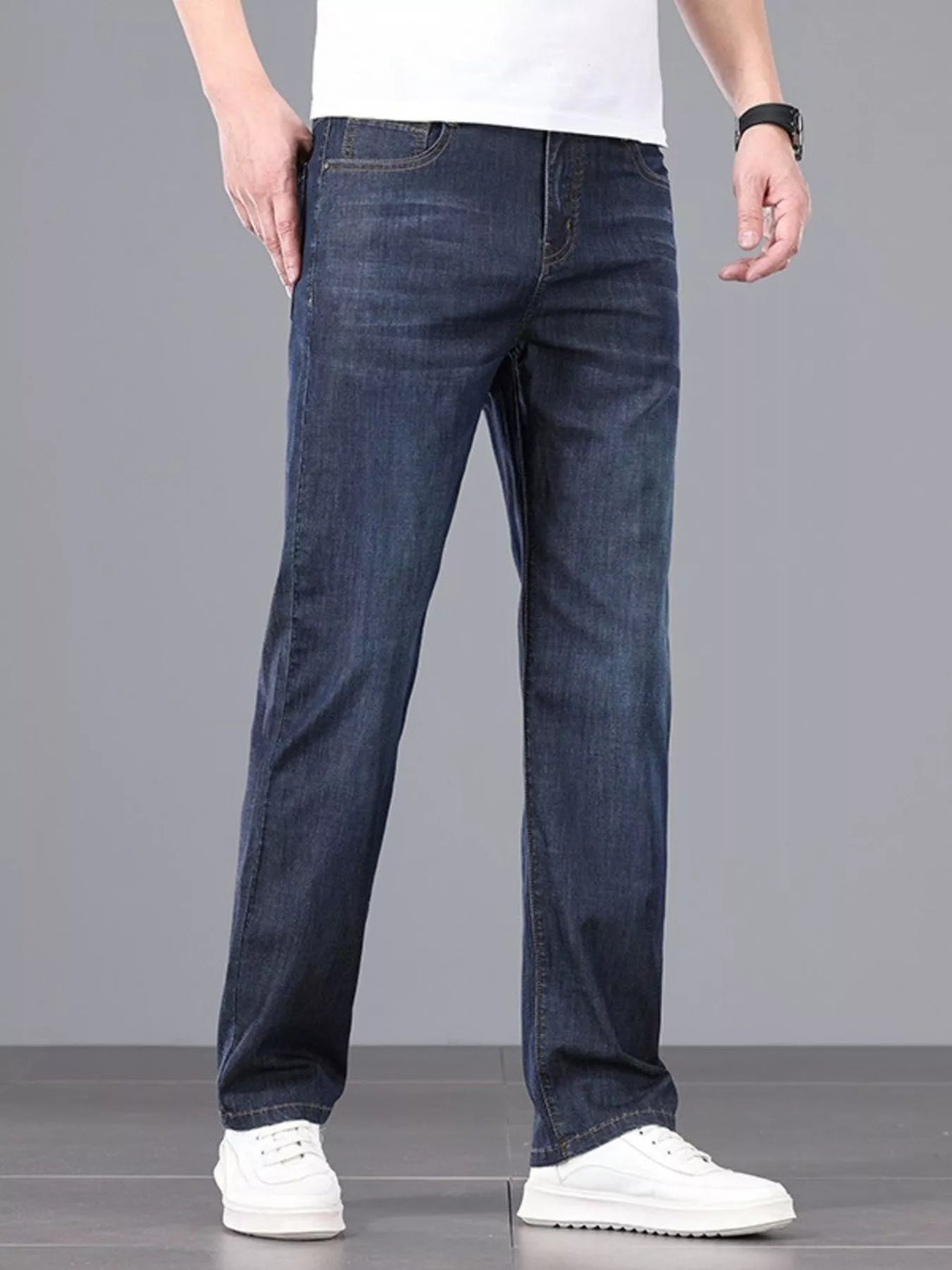 Men's Straight Leg Wash Jeans - cas7m