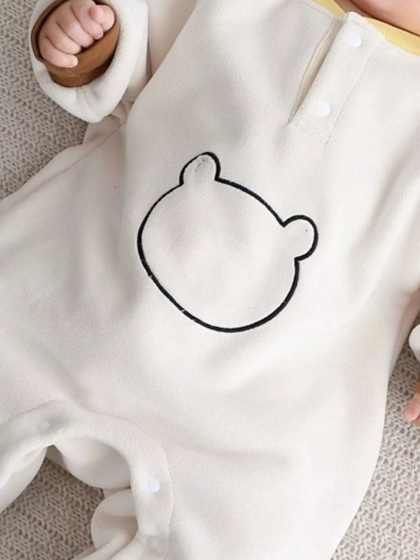 Children's Cute Bear Long Sleeve One-Piece - cas7m