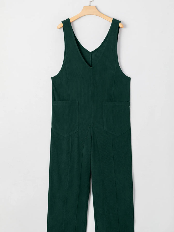 Pocketed Polyester Easy-Care Loungewear Set - cas7m
