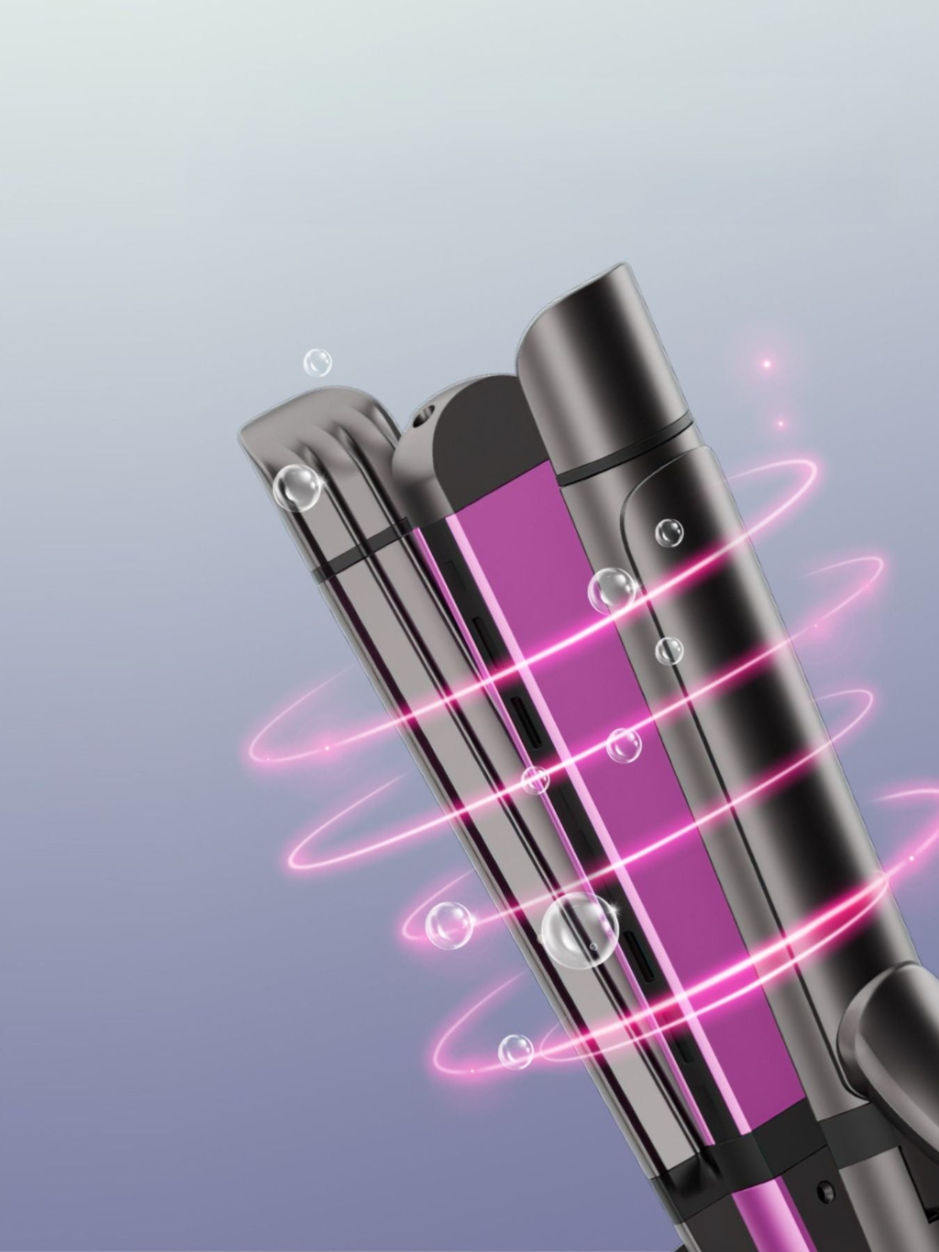 Adjustable Temperature Hair Straightener & Curler - cas7m
