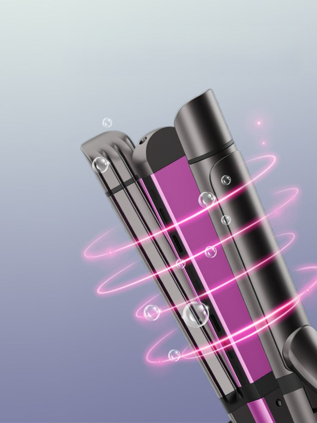 Adjustable Temperature Hair Straightener & Curler - cas7m