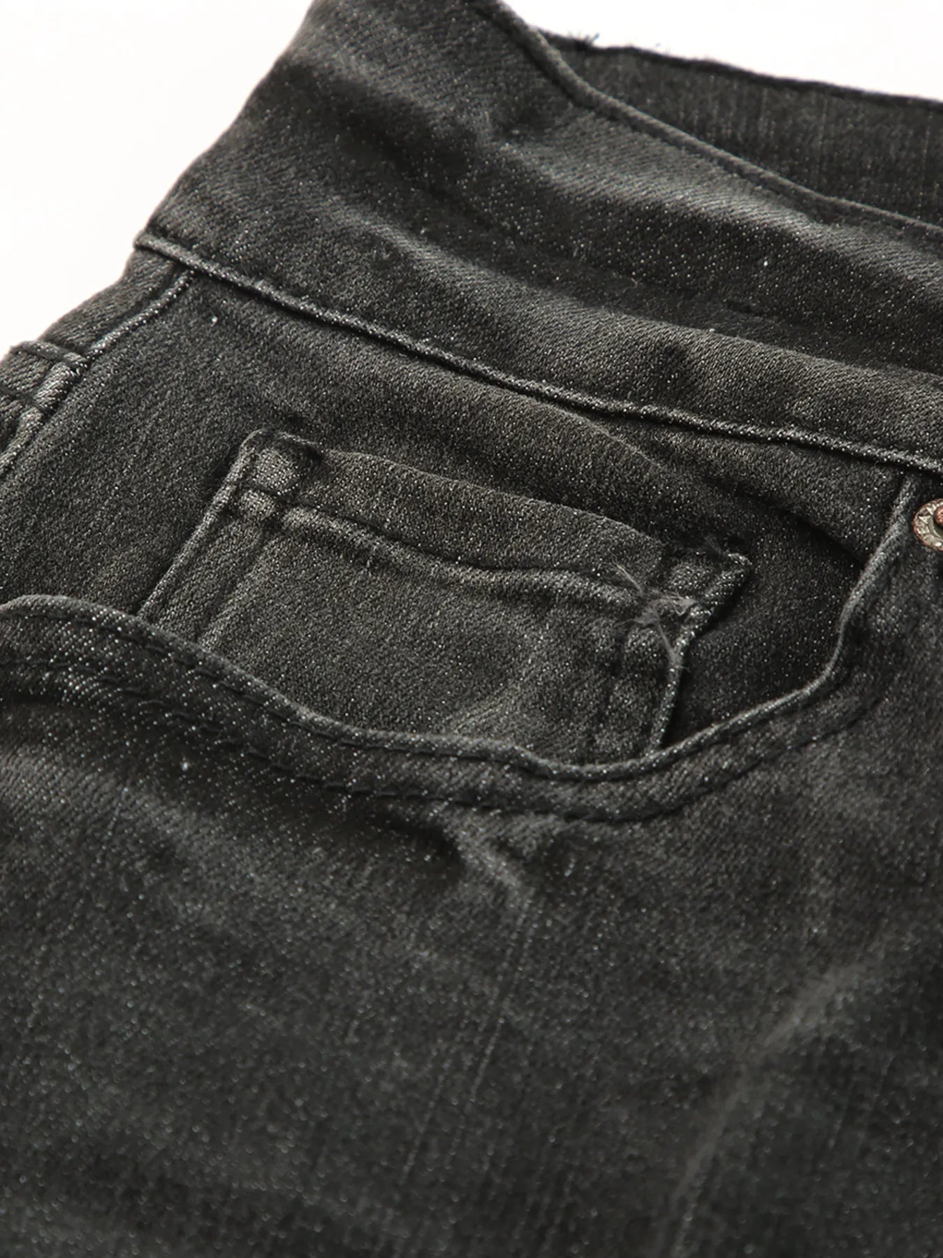 Vintage Stretch Distressed Denim Jeans - Comfort & Style - cas7m