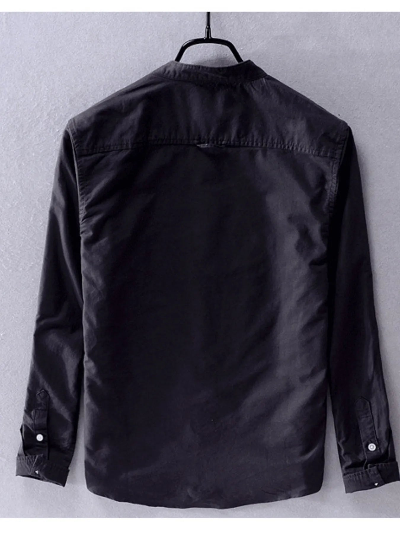 Men's Plus Size Button Up Long Sleeve Shirt - cas7m