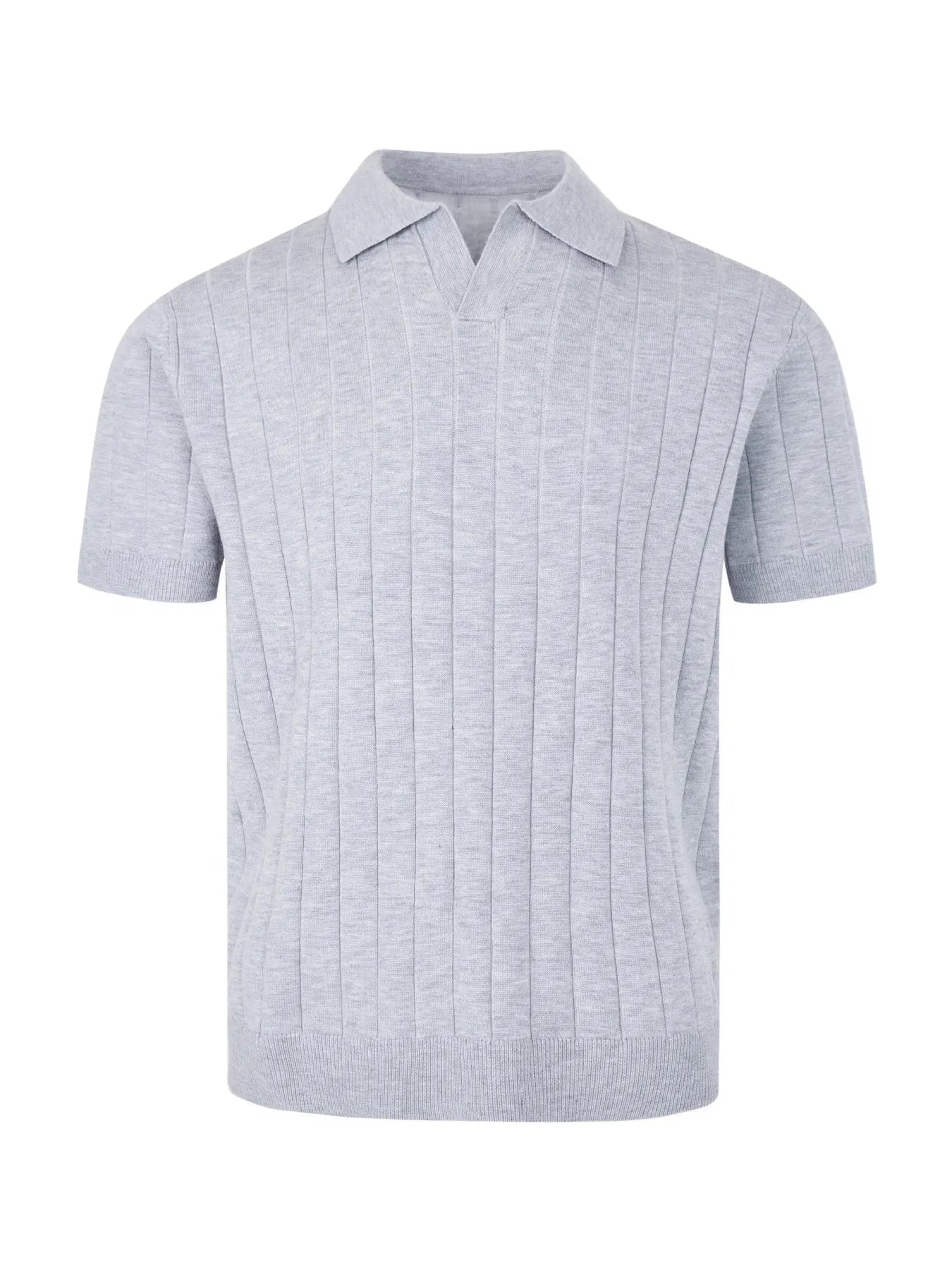 Men's Textured Knit Polo Shirt - cas7m