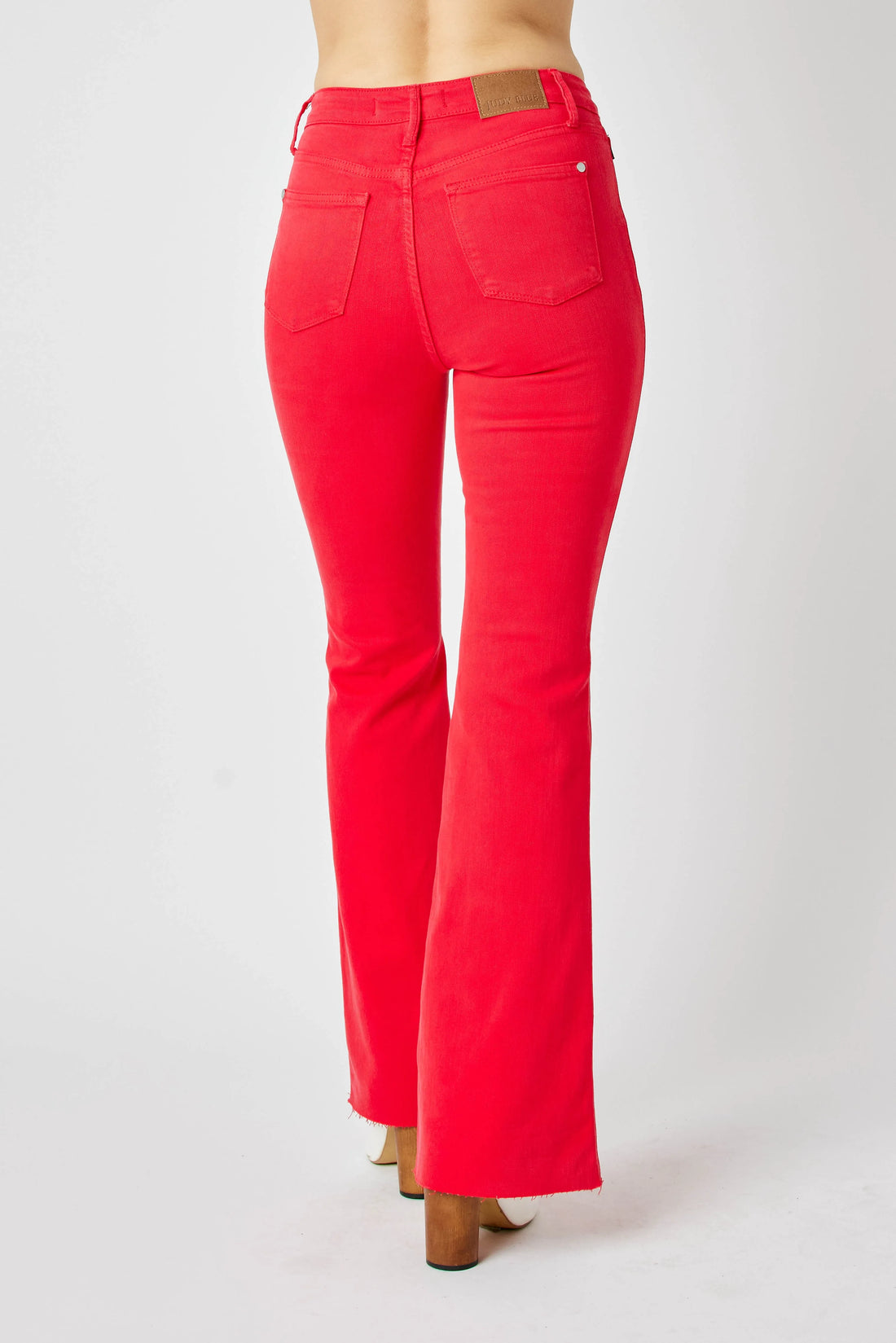 Judy Blue Full Size Hw Tummy Control Garment Dyed Flare Jeans Plus Size - cas7m