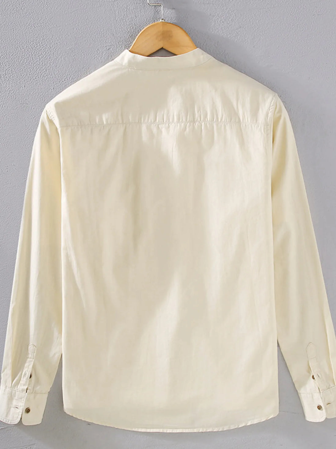 Men's Plus Size Button Up Long Sleeve Shirt - cas7m