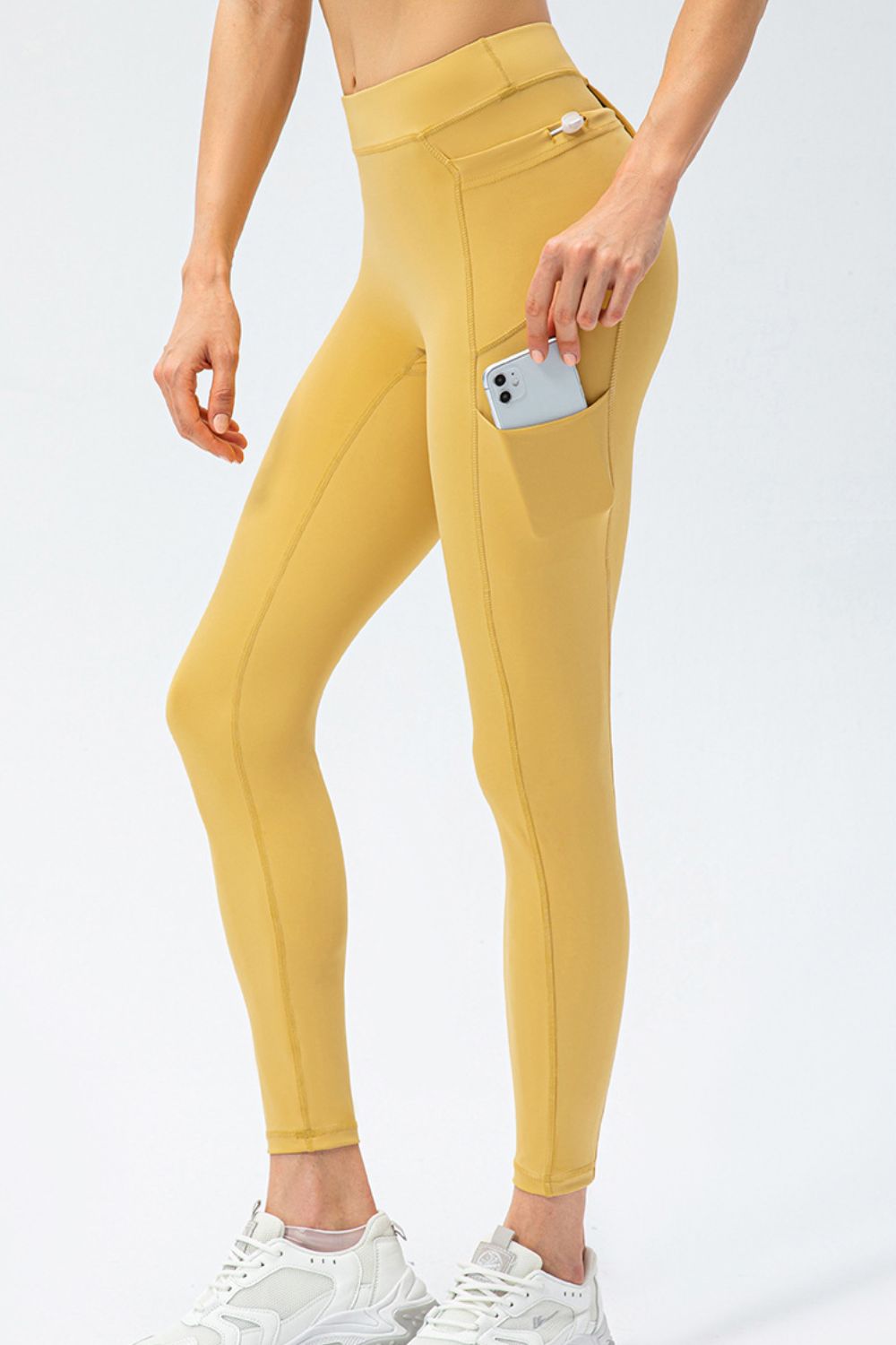 Full Size Slim Fit High Waist Long Sports Pants with Pockets - cas7m