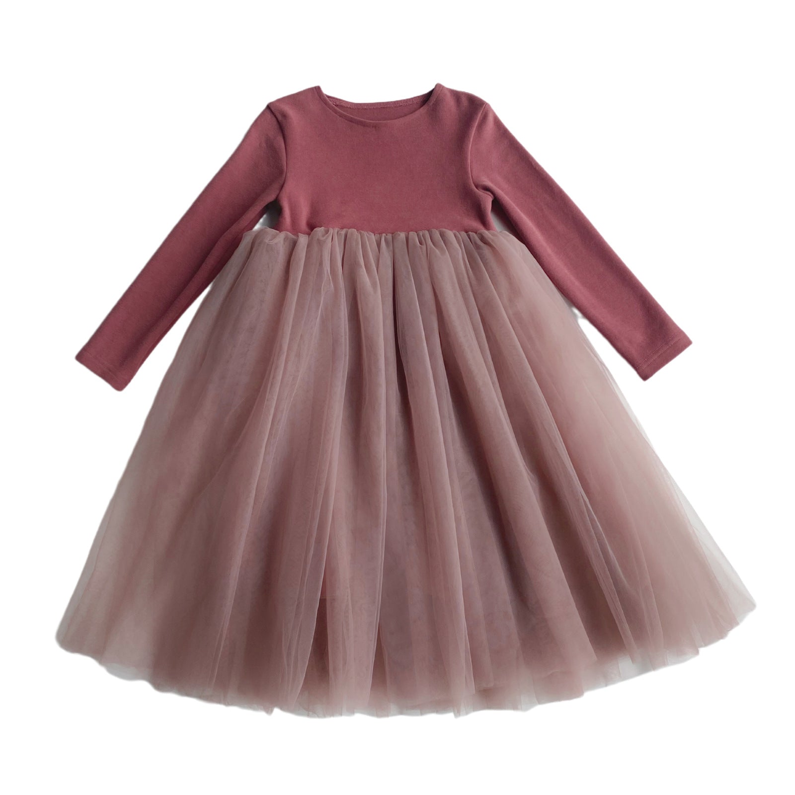 Soft Skin-friendly Long Sleeve Tulle Tutu Princess Dress - cas7m
