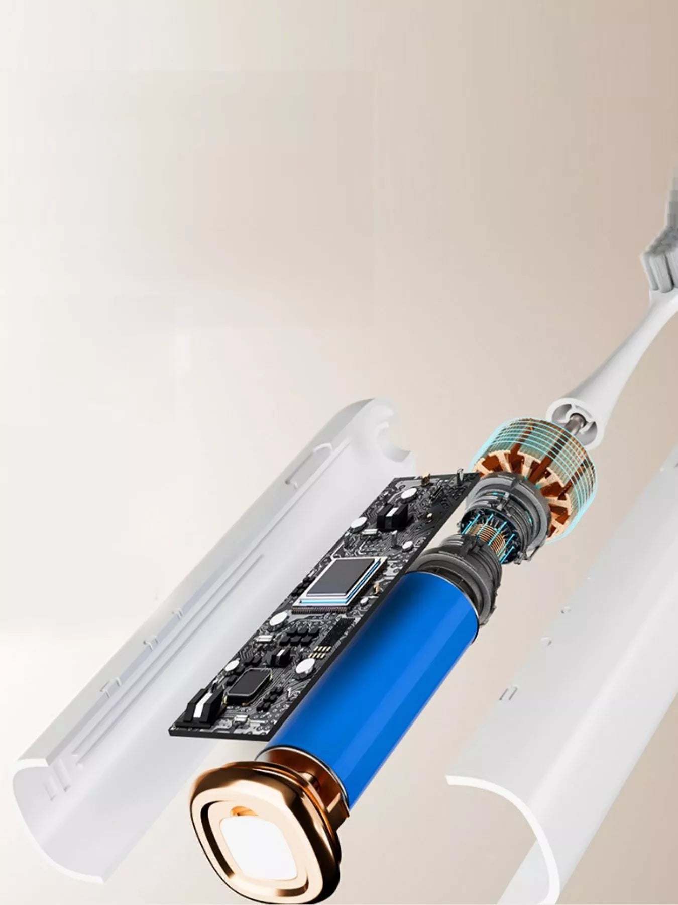 Waterproof Electric ABS Toothbrush - Durable & Imported Design - cas7m
