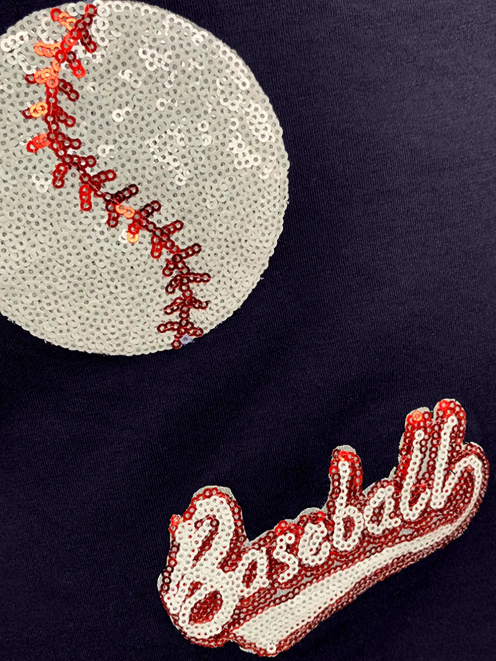 Baseball Round Neck Half Sleeve T-Shirt - cas7m