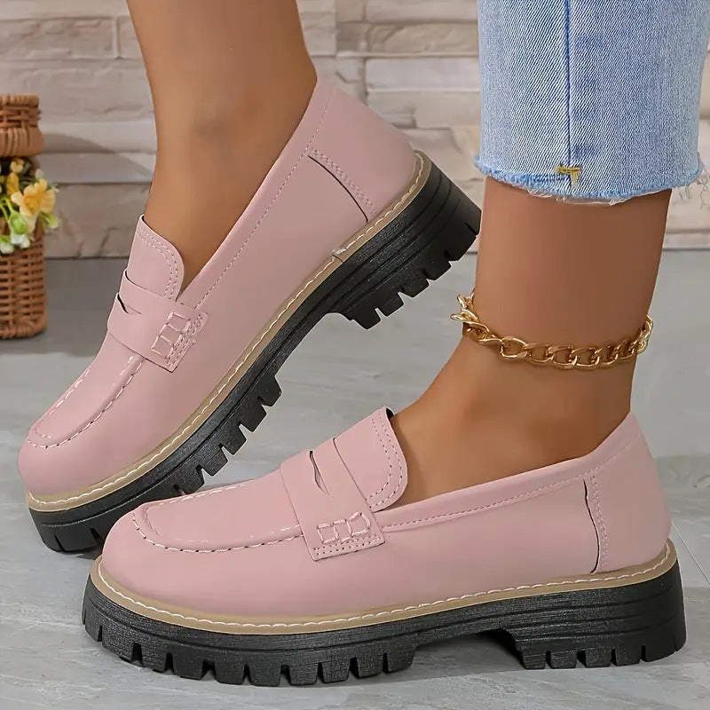Fashion Flat Shoes Casual Matte British Style Women's Shoes - cas7m