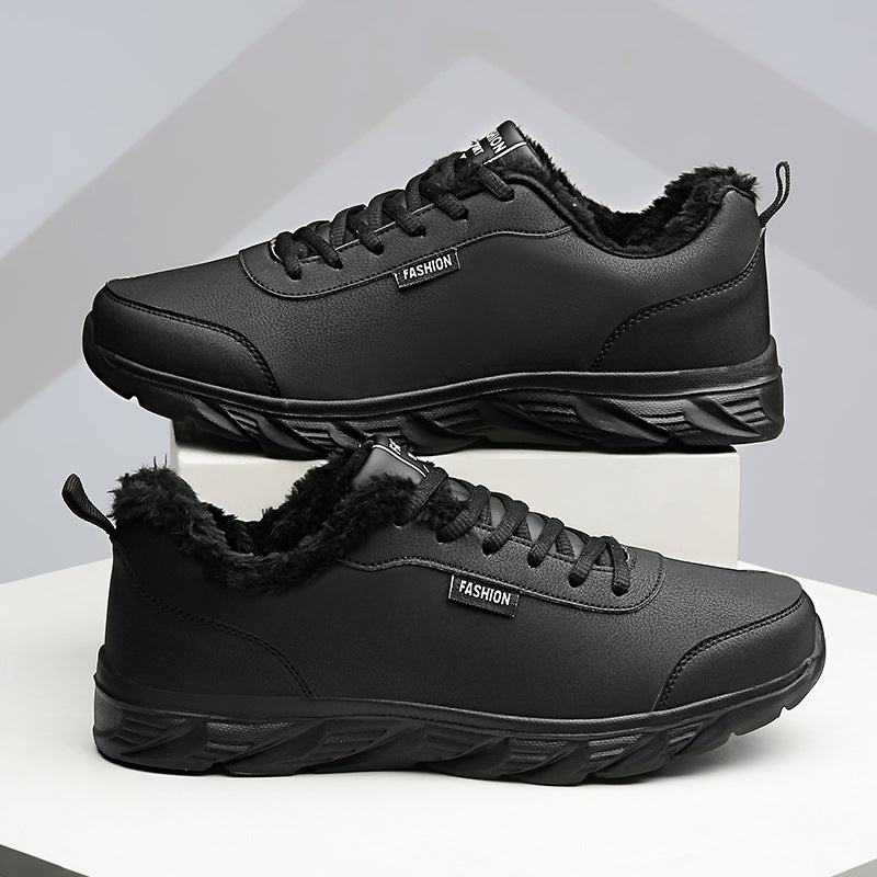 Men Sneakers Winter Warm Sports Shoes With Plush - cas7m