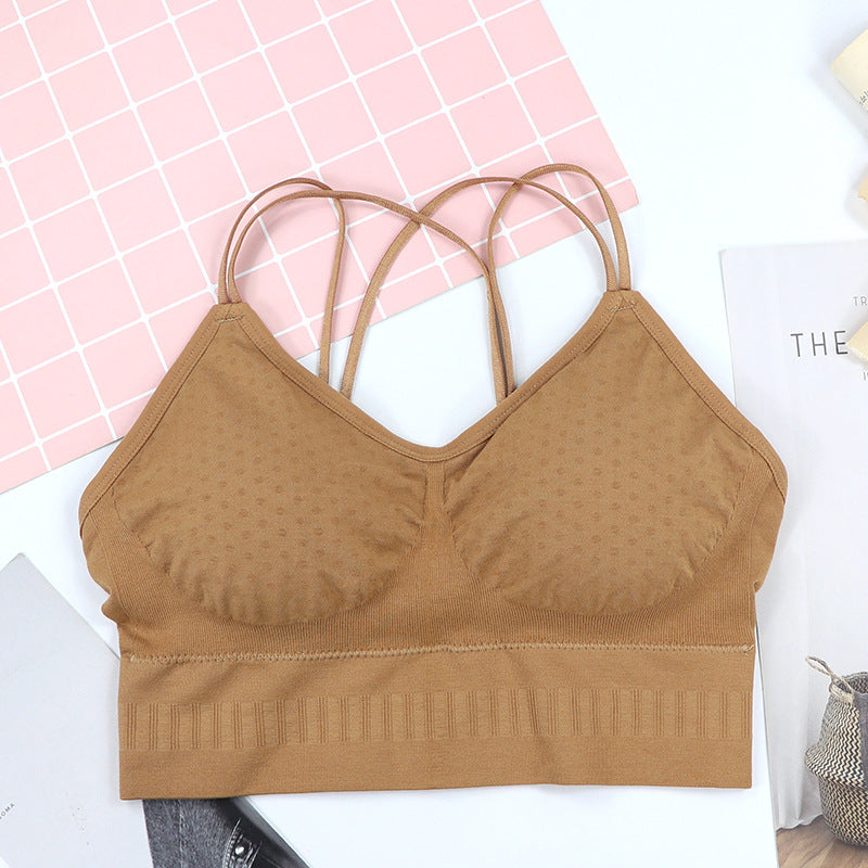 Breathable Seamless Wave Point Sexy Tube Top - cas7m