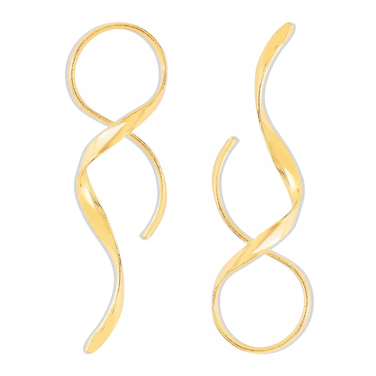 Alloy Spiral Drop Earrings - cas7m