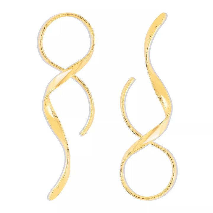 Alloy Spiral Drop Earrings - cas7m