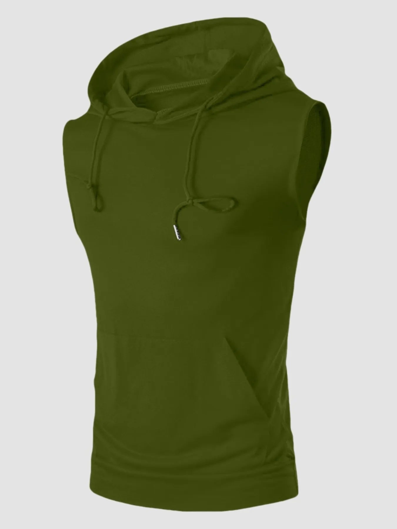 Men's Drawstring Hooded Tank - cas7m