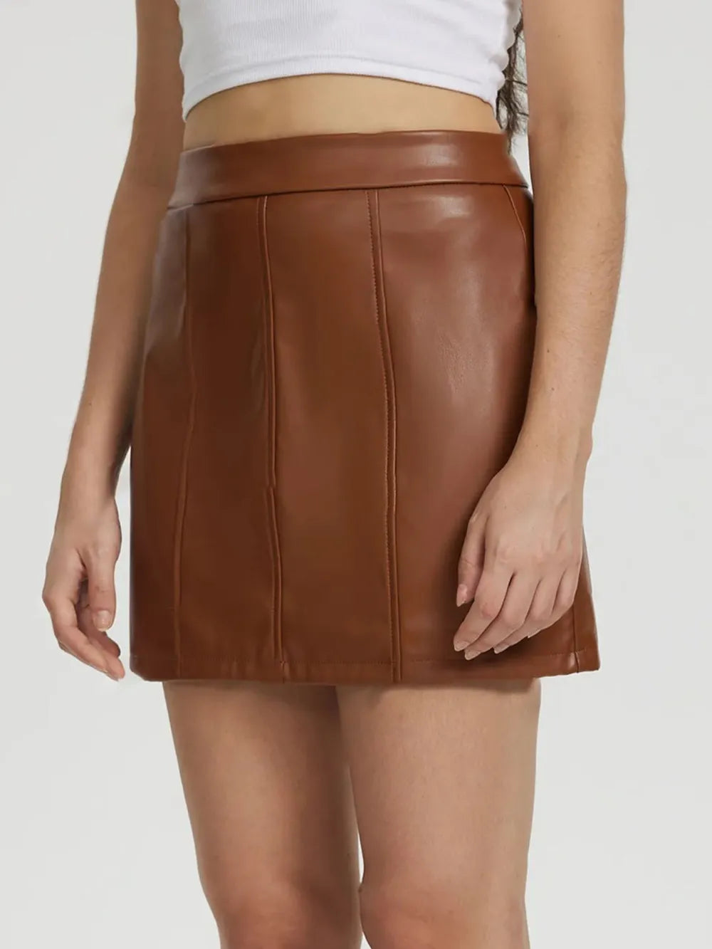 Mini Skirt with Zipper - cas7m