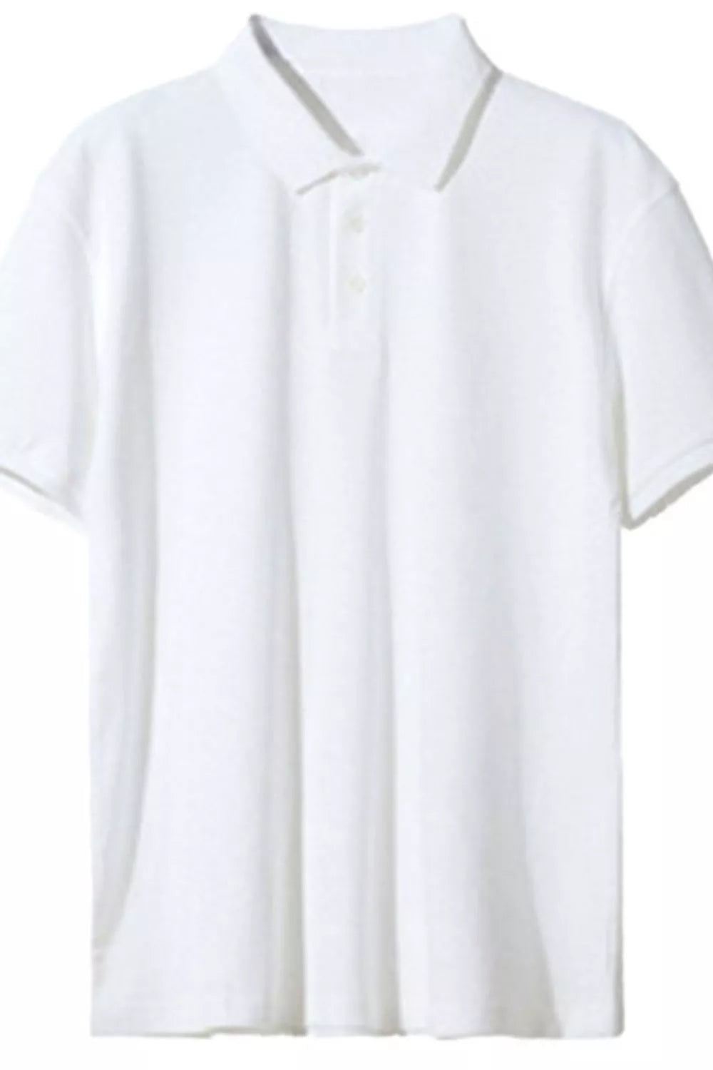 Men's Full Size Button Detail Short Sleeve Polo Plus Size - cas7m