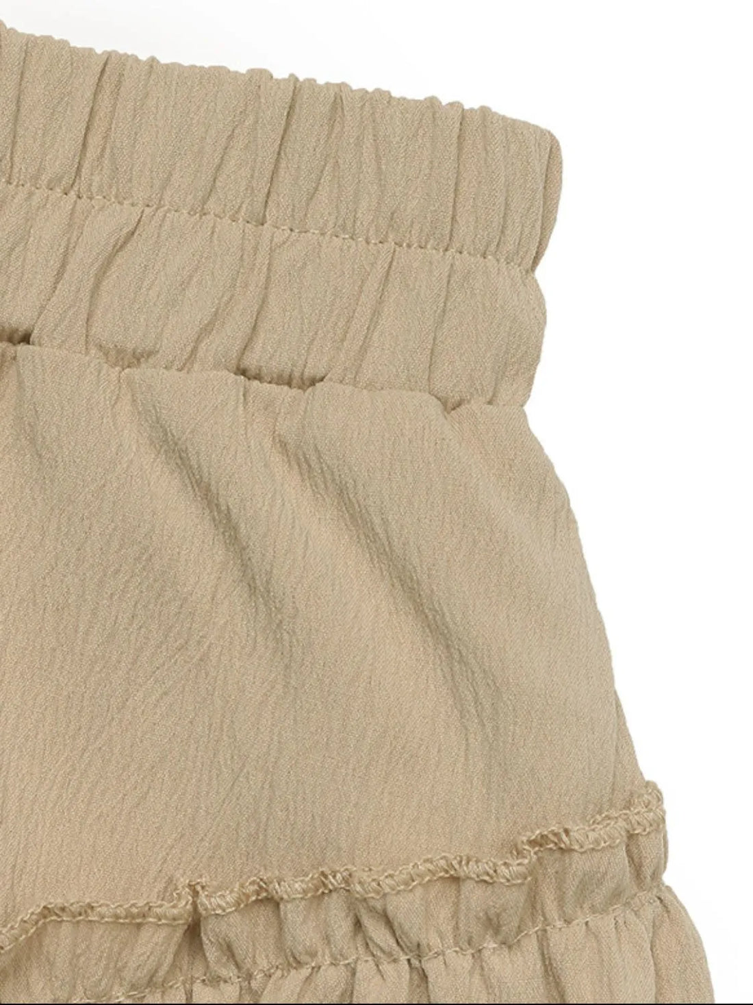 Elastic Waist Layered Skirt - cas7m